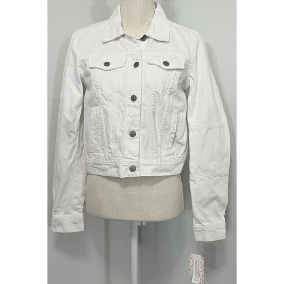 NEW Free People Womens Optic White Denim Jean Jacket Size XS NWT $98 - Picture 1 of 2